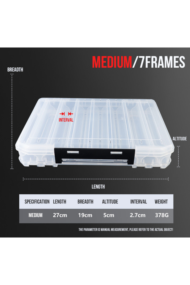 319 TAIYU 10/14/18 Compartment Double Sided Large Fishing Tackle Box for Storage Big Bait Sea Fishin