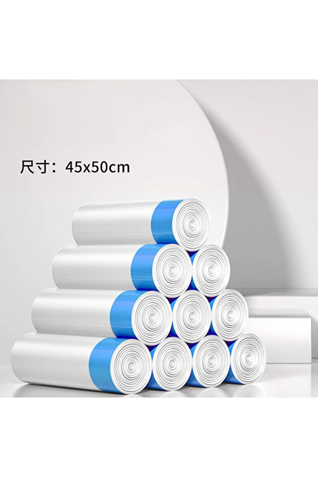 0.45 mil 75Pcs 45x50cm WHITE 75Pcs 4Gal 30L Drawstring Garbage Bags 45x50cm Suitable for Household D