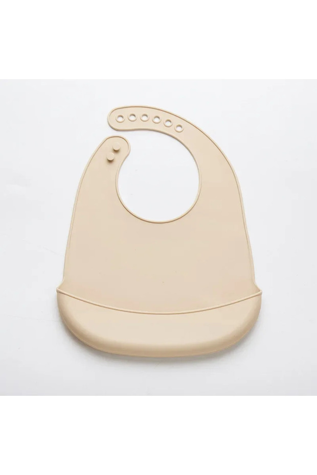 C100-Beige Silicone Babi Bib Waterproof Saliva Dripping Banana Bibs Newborn Feeding Soft Edible Apro