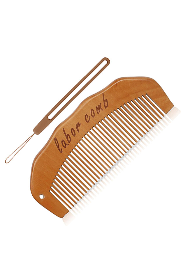 2pcs 3/2/1pcs Birth Comb & Massage Roller Ball Kit for Women Labor and Delivery Essentials, Wooden L
