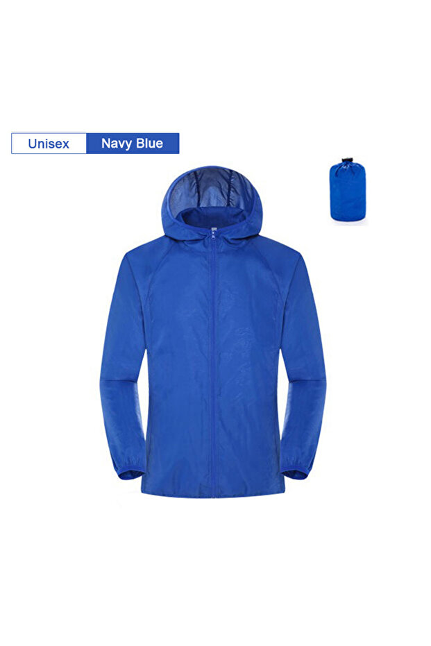 M Unisex-navy Blue Camping Waterproof Jacket Men Women Windbreaker Men Raincoat Rain Jacket Men Wate