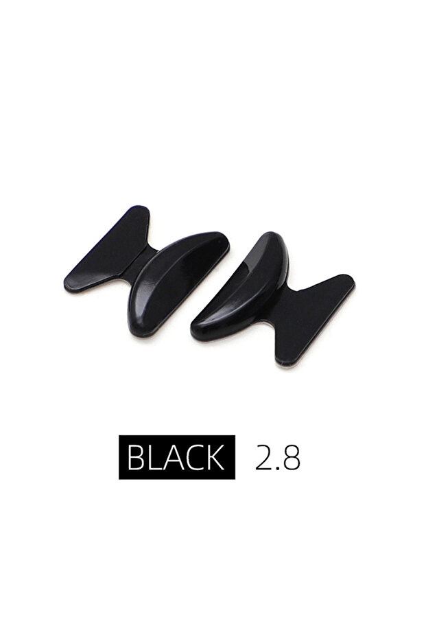 2.8mm Black 5 Pairs Silicone Anti Slip Silicone Nose Pad For Eyeglasses Butterfly Glasses Nose Rest