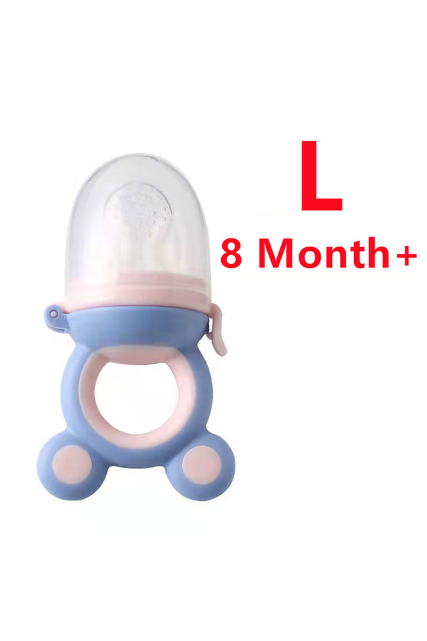 TD1208B-L Baby Teether Nipple Fruit Food Feeder For New BornSilicona Teethers Fresh Food Nibbler Pac