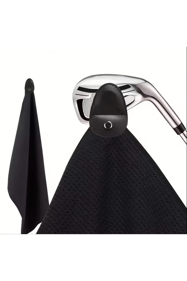 black Microfiber Golf Towel Powerful Magnet for Strong Hold to Golf Carts or Clubs Super Absorbent a