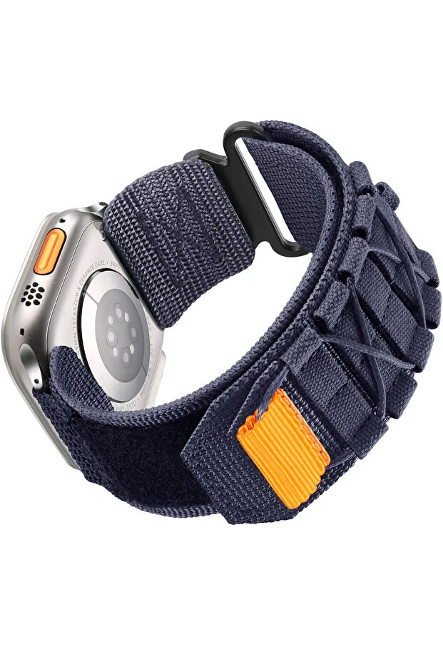 42mm 44mm 45mm 49mm Blue Nylon Strap for Apple Watch 11/10 46mm 42mm Ultra 3 2 49mm Breathable Repla