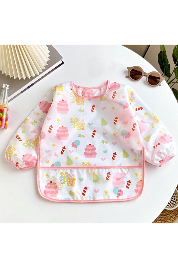 0-3year style 17 Waterproof Full Sleeve Baby Bibs Children Apron Long Sleeve Feeding Smock Kids Eati