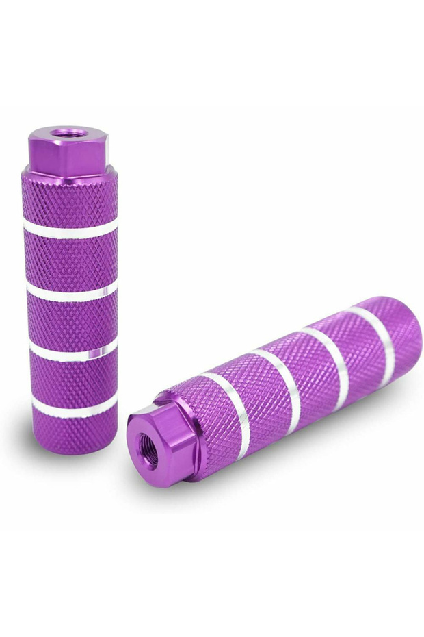2PC Purple DOMEN Bike Pegs Aluminum Alloy BMX Bike Anti Skid Lead Foot Fit 3/8'' Axle Footrest-Lever