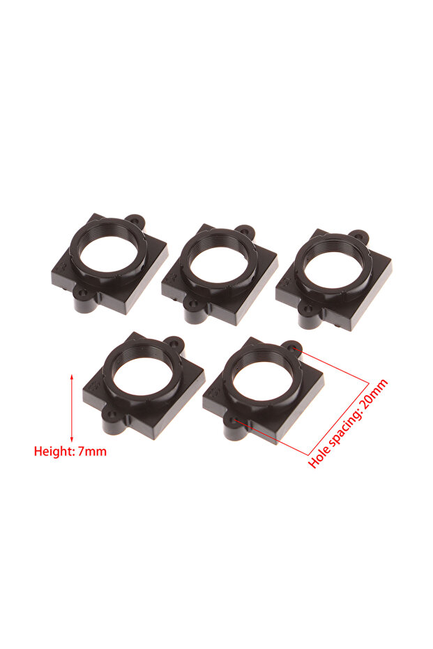 7mm 5pcs M12 Lens Holder 20mm Mounting Hole Spacing 7mm 10mm 14mm 16mm Height Plastic Lens Holder