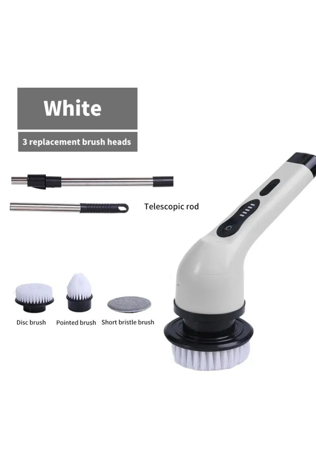 200588-white3 Wireless Electric Cleaning Brush Bathroom Window Kitchen Automotive Multifunctional Ho