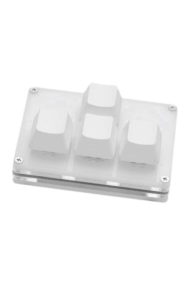 White 4 Keys Mini Keyboard Direction Arrows Keypad Up Down Left Right DIY Custom Programming Shortcu