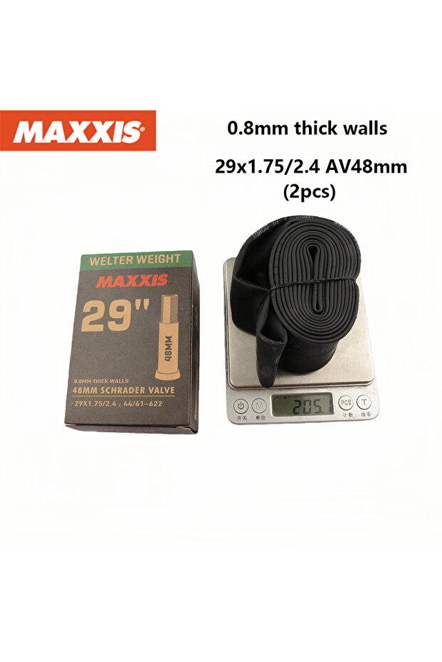 29x1.75-2.4 AV48 x2 2PCS MAXXIS WELTER WEIGHT Bicycle Inner Tube 26/27.5/29 Inner Tube Of Mountain B