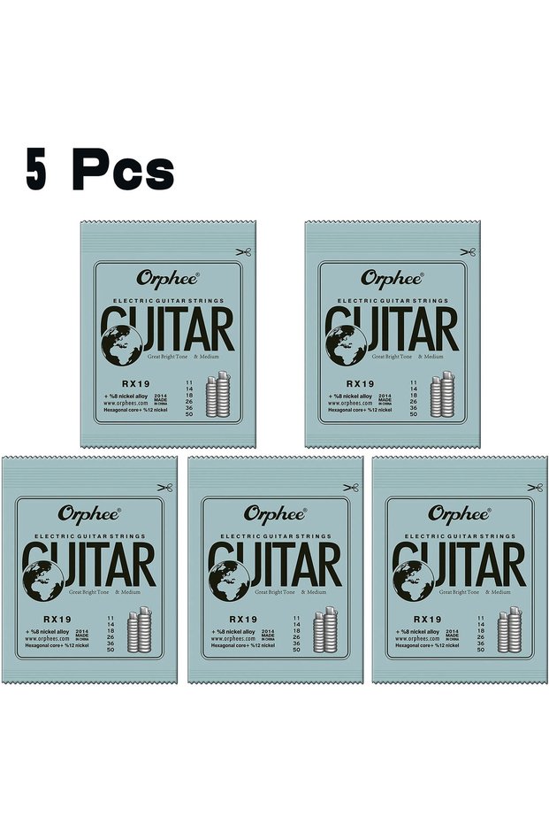 5 Pcs Orphee 1/5/10 Pcs Electric Guitar Strings Set RX Series Hexagonal Carbon Steel 6 String for El