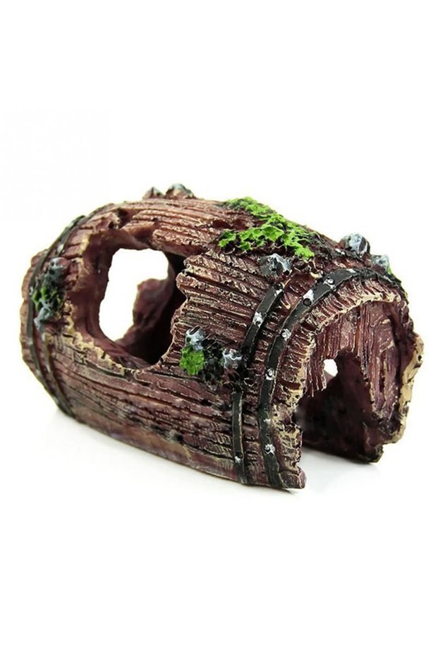 brown 1PC Aquarium landscaping accessories fish tank escape house resin decoration