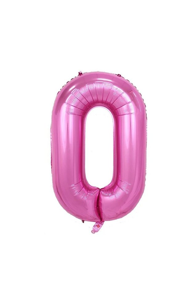 NUMBER 40inch rose-red-0 32inch Rainbow Gradient Number Foil Balloon 0-9 for Kids Birthday Party Dec