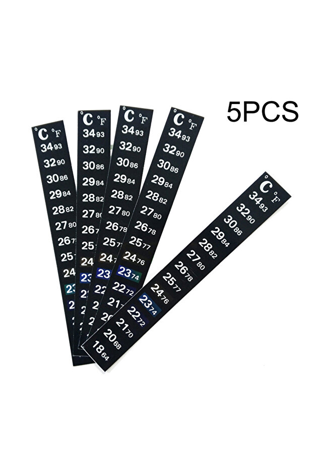 5Pcs 5Pcs/10Pcs Aquarium Fish Tank Strip Stick-on discolor Thermometer Sticker Adhesive Sticky Dual