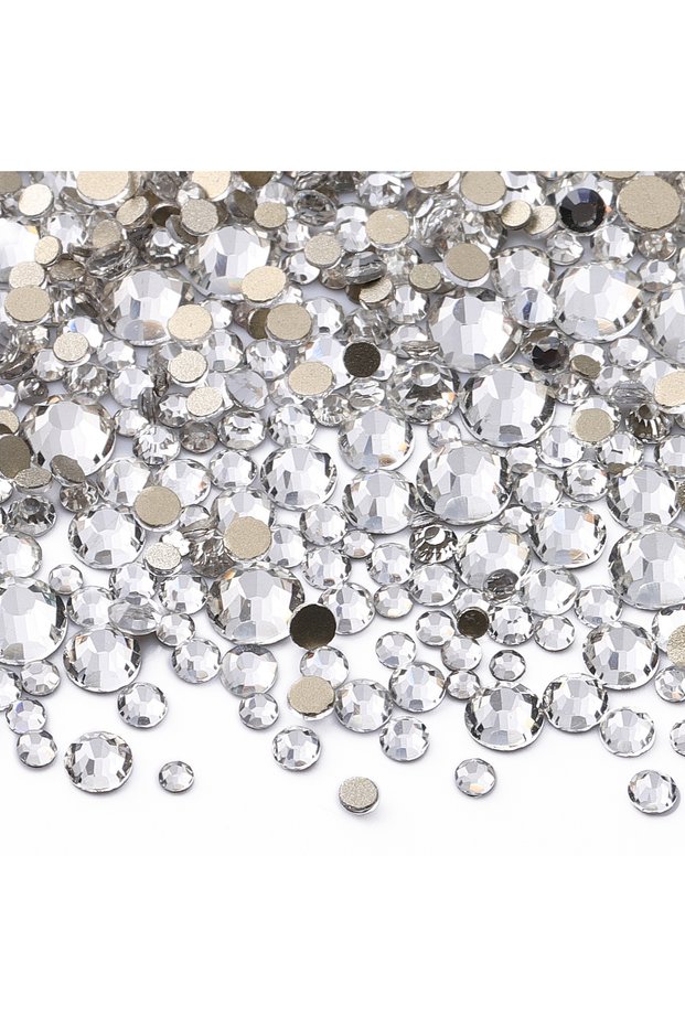 Crystal 1440Pcs/Pack Blue Moonlight Glass Flatback Rhinestone High Quality Glitter Golden Bottom Sto