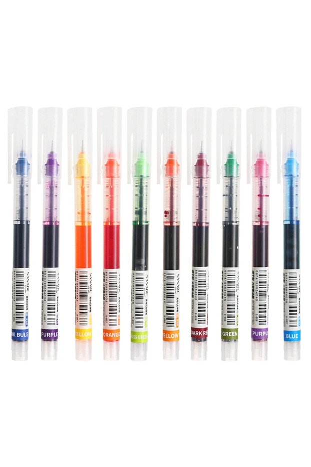 10pcs Mix 10Pcs/Set Gel Pen School Pens Set Pen 0.5mm Colorer Ink Stationery Student Write SuppliesW