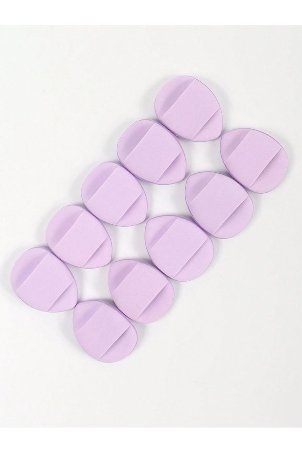 10Pcs-Purple-Round 10/50Pcs Finger Cushion Powder Puff,With Air Cushion Powder Puff, Latex-Free Blen