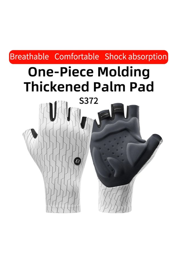 XL S372 for Road Cycling Gloves Half Finger Breathable MTB Road Bike Gloves Shock
