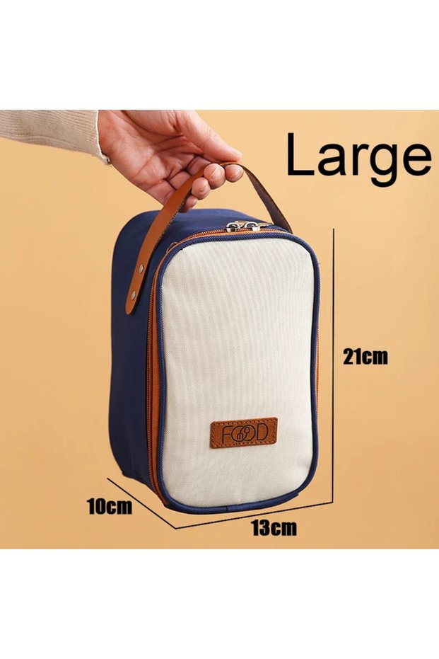 Large Thermal Bag Vacuum Thermal Lunch Box Stainless Steel Insulated Lunch Bag Food Warmer Soup Cup