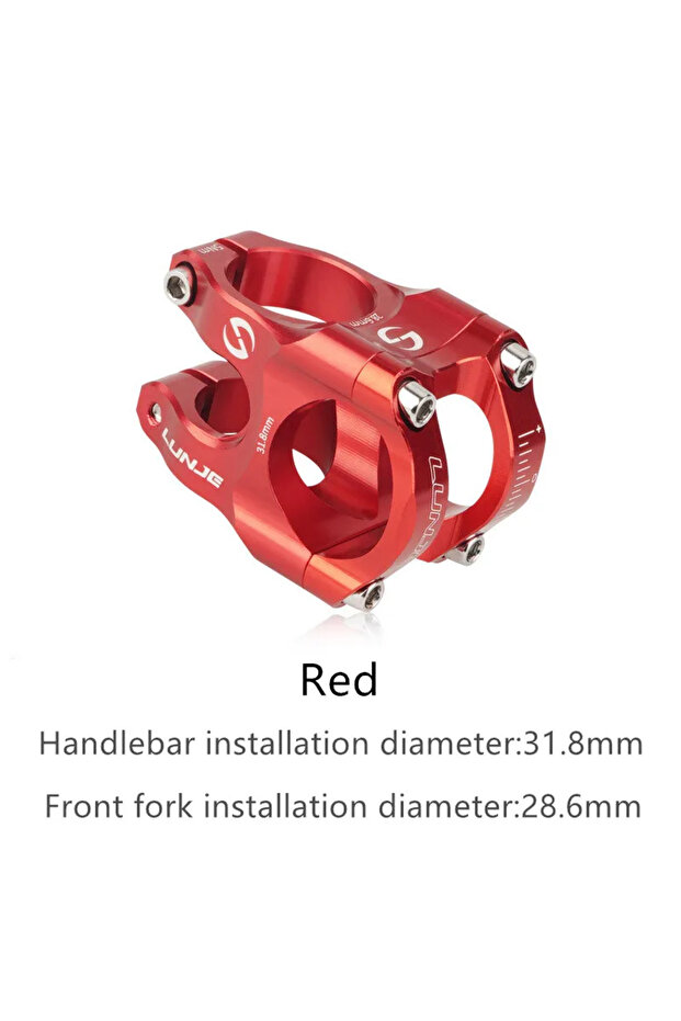 Red MTB Road Bike Stem CNC Mountain Bicycle Bridge Short Power 31.8mm High Strength Climbing Riser