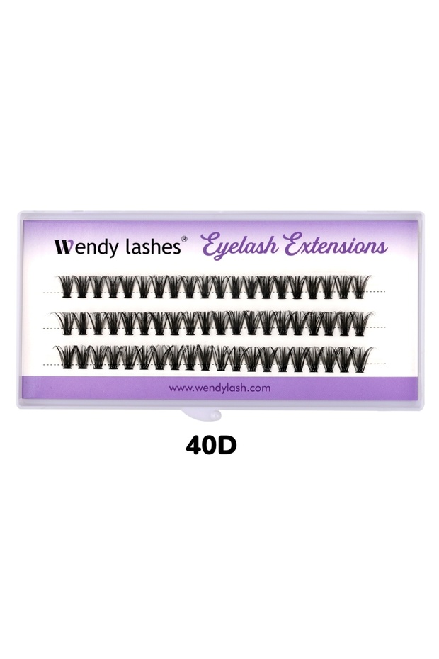 11mm 0.07mm D 40D WENDY 3 Rows 10/20/30/40D Bundles Heat Cluster Eyelashes Extension D Curl DIY Indi