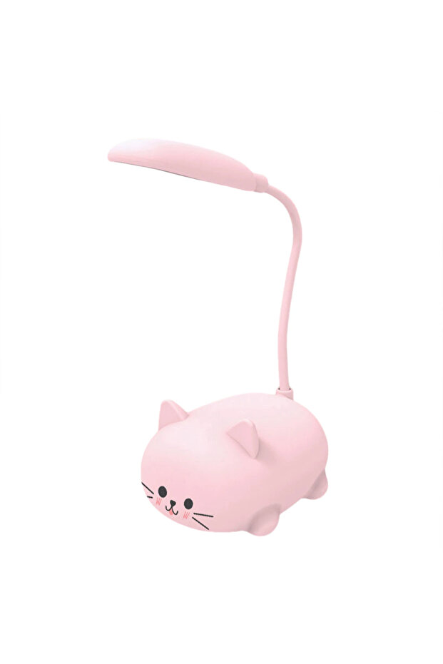 مصباح ليلي صغير على شكل خنزير أليف وردي لطيف، قابل للطي، مزود بمنفذ USB، يُشحن عبر ضوء LED، مناسب للطلاب والطلاب على حد سواء.