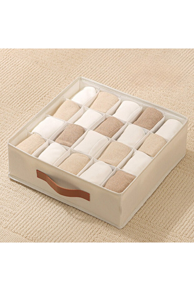 20 grids Multi-Compartment Drawer-Style Underwear & Socks Organizer - Dustproof & Foldable Wardrobe