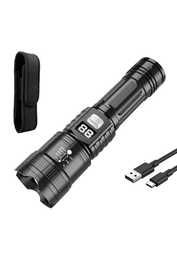 S431-A-Cloth clip Super Powerful Portable Torch Strong Light Long Range Flashlight H