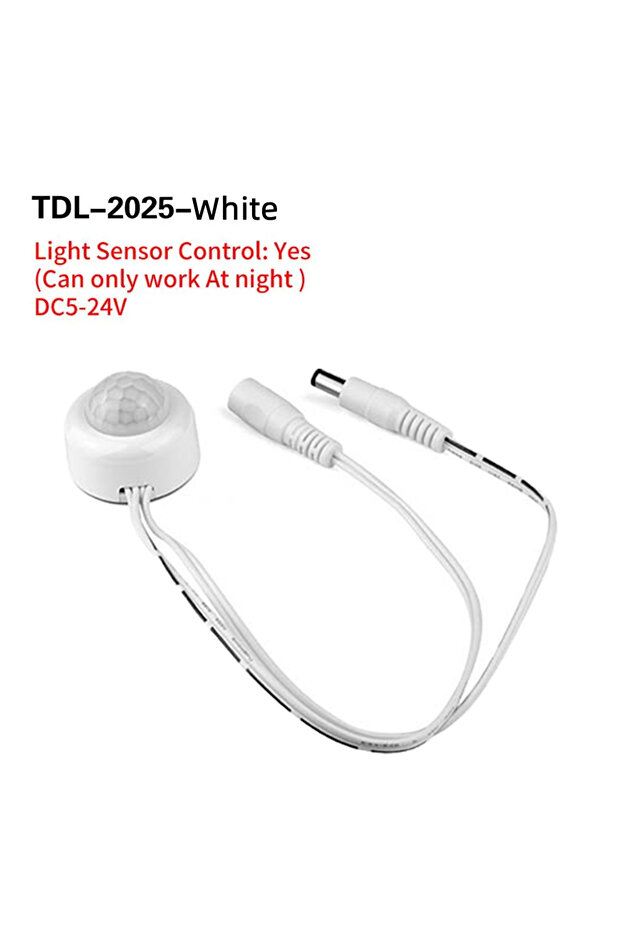 TDL-2025-White PIR Motion Sensor for DC 5V-24V LED Strip/LED Bar Human Body Infrared Induction Light