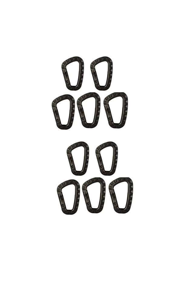 Black 10pcs 1-10Pcs tactical carabiner Clips Accessories D-Ring Buckle Mountaineering Carabiner Bac
