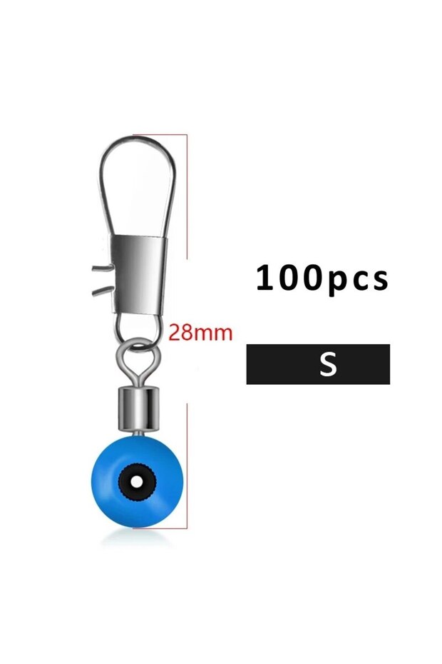 S 100pcs/Lot Fishing Floating Space Beans Rotate Bobber Connectors Sea Fishing Saltwater Tackle Swiv