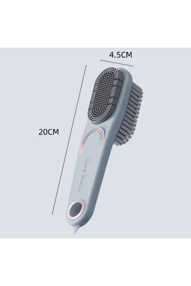 Blue color Double-sided Shoe Brush Soft Bristles Clothes Shoe Brushes Care Specialized Brush Waterp