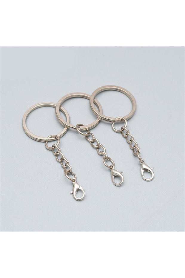 100PCS style B 50/100pcs/Set Keychain with Chain Lobster Clasp Jump Rings Connector Kit for DIY Jewe