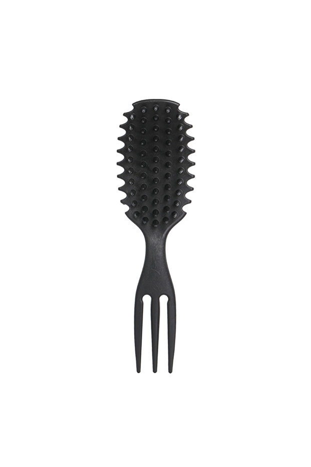 Black Curly Hair Brush Gentle Detangling Hairbrush Scalp Massage 3-in-1 Multifunction Curl Comb Defi