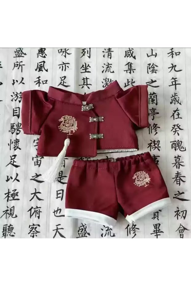 A 20cm Cotton Doll Clothes Ancient Chinese Style Four Big Beasts Suit Non-Attribute Kawaii Doll Out.