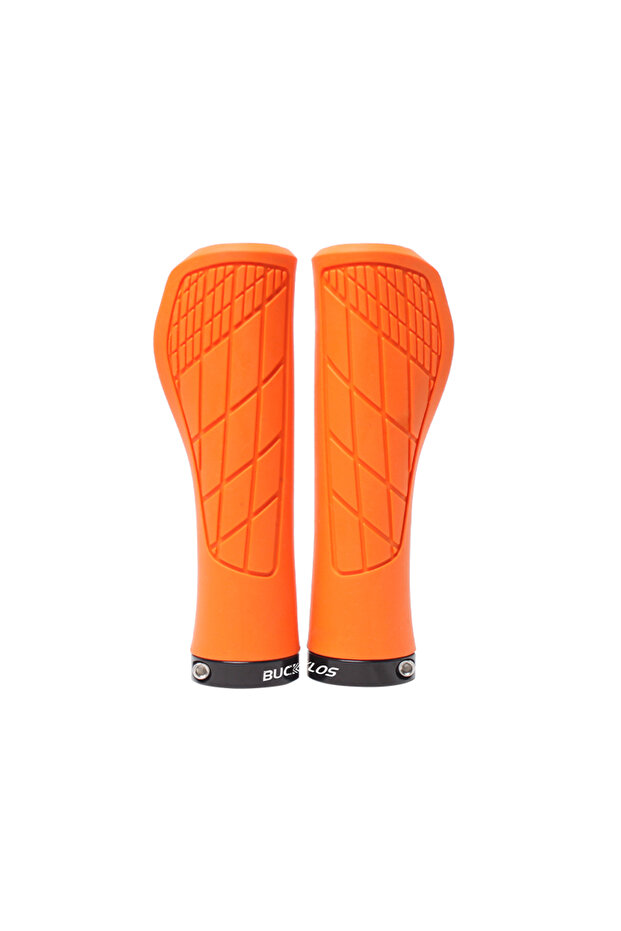 Ergonomic-Orange BUCKLOS Bicycle Handlebar Grip Ergonomic Lock on Bike Handle Cover Shock-absorbing