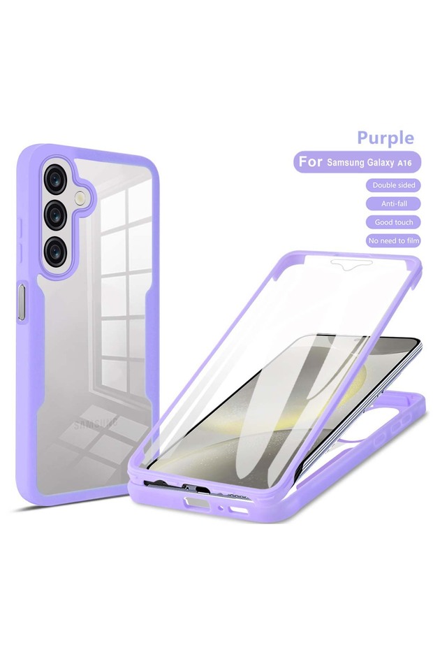 Galaxy A16 Purple Anti Shock And Anti Fall 360 Fully Wrapped Phone Case For Samsung Galaxy A16 A15 A