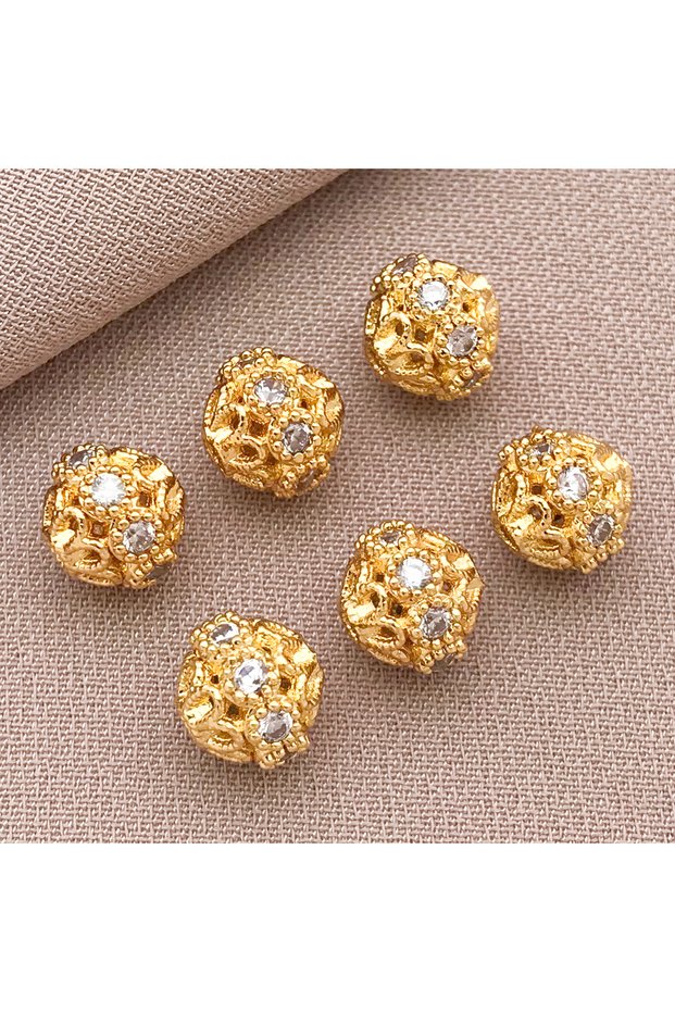 2pcs T872-18K Gold-6mm 2/4/6pcs/lot 2026 NEW Shining Brightly 6/8/10mm 18K Gold-plated High Quality