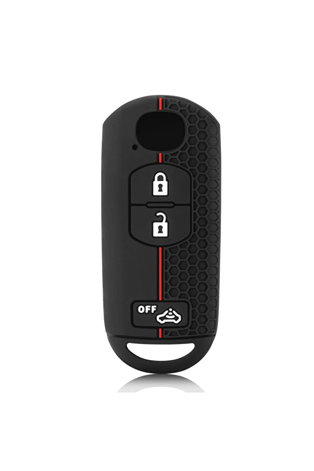 غطاء مفتاح تحكم عن بعد سيليكون بثلاثة أزرار من نوع C لسيارات مازدا CX-5، CX-3، CX-7، CX-9، ديميو، سبيد، مياتا، MX