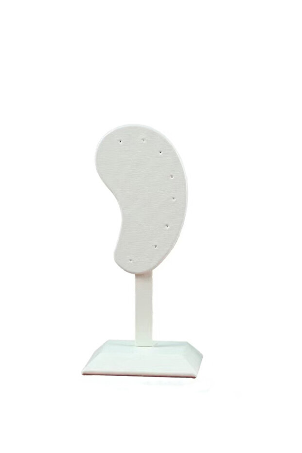 WHITE Earring Display Stand Fashion Ear-shaped Ear Clip Stud Jewelry Display Organizer Holder Earrin