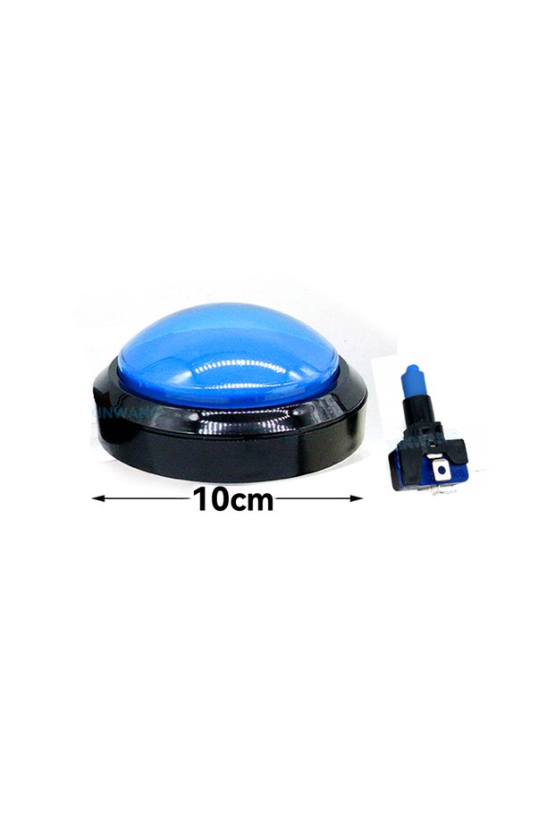 Blue 1 Piece Big Dome Push Button 100mm Round 12v Illuminated Led For DJ Vidoe Arcade Game Machine B
