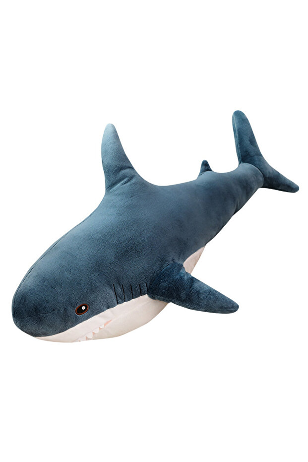 80CM shark 30/45/60/80/100cm Funny Joy Cute Shark Plush Toy Soft Stuffed Animal Reading Pillow for B