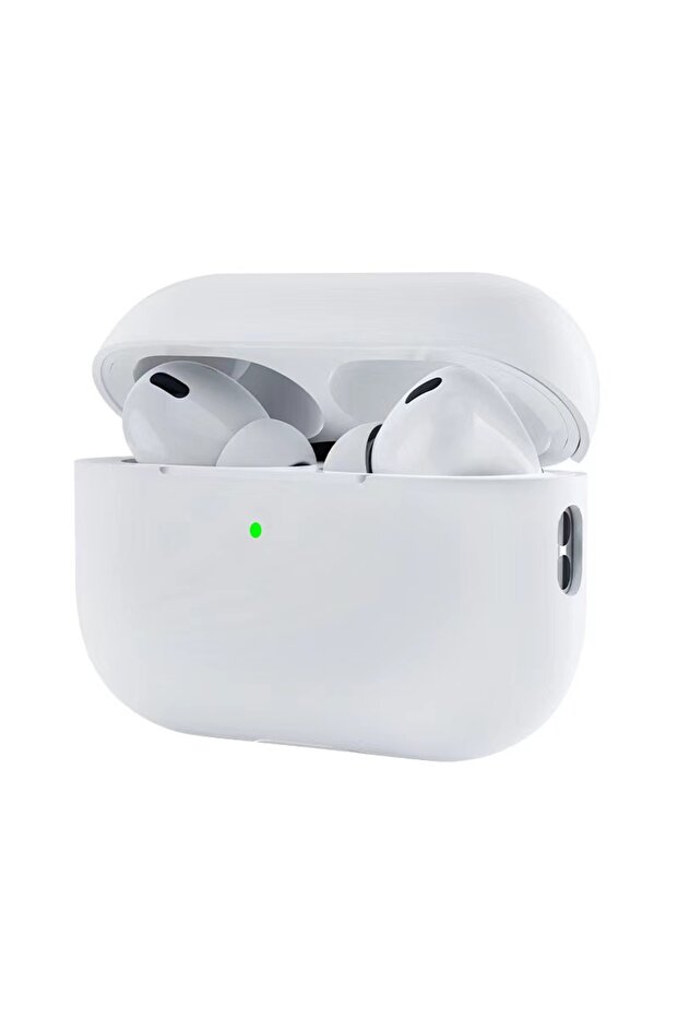 غطاء أبيض لسماعات AirPods Pro 2 اللاسلكية بتقنية البلوتوث، غطاء سيليكون، غطاء منقسم رفيع للغاية