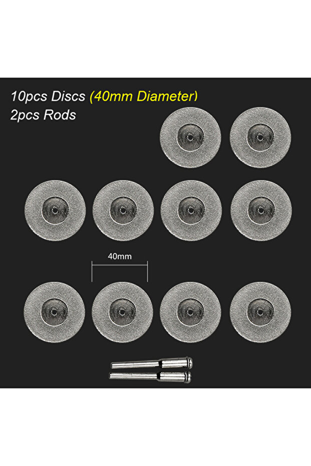 قرص قطع ماسي 40 مم، عجلات قرص قطع دوارة، شفرة منشار دائري لأداة دريميل ميني دريل M