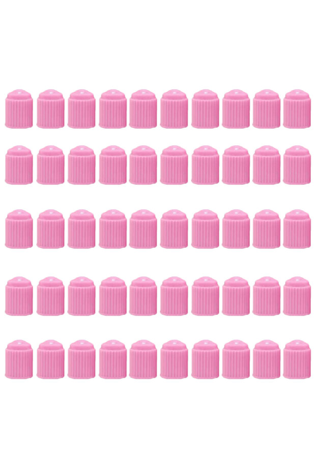 50pcs Pink Car Tire Valve Stem Caps Plastic Tyre Valve Dust Caps Universal Wheel Stem Covers for Aut