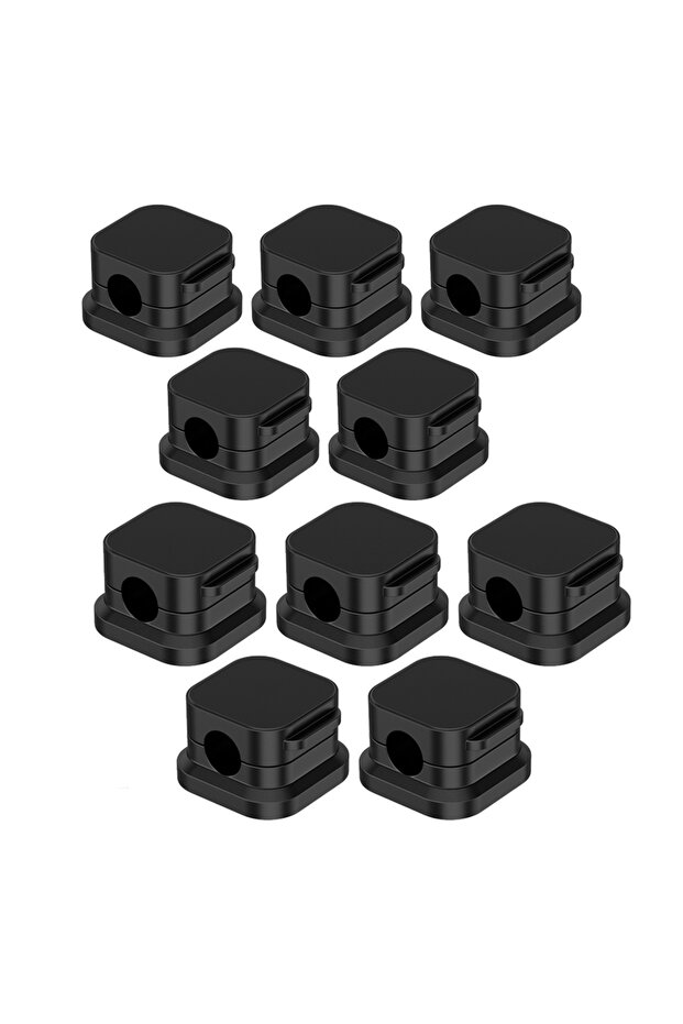 10pcs Black Magnetic Cable Clip Wire Keeper Cable Organizer Holder With Residue-Free Adhesive Cord H