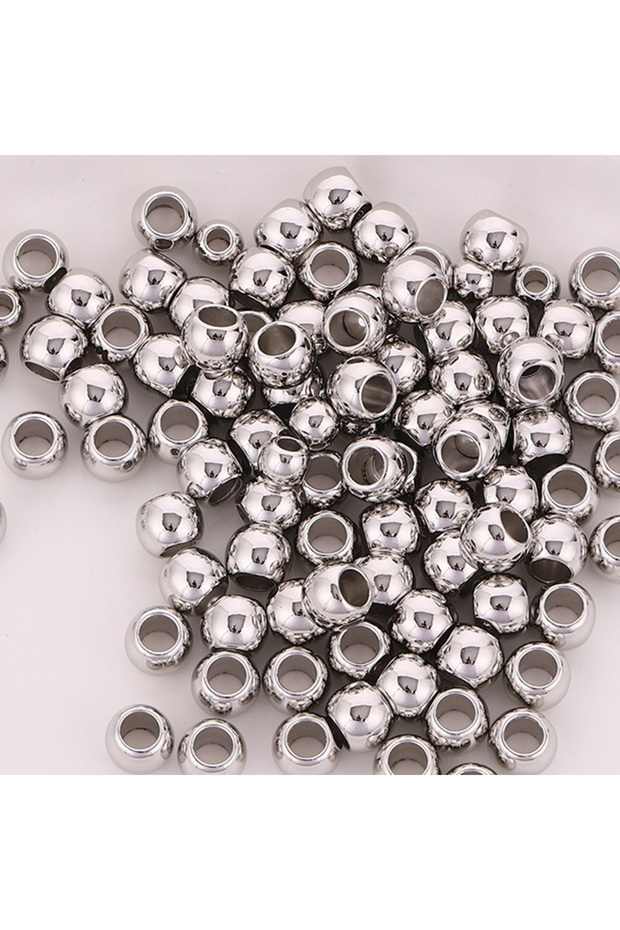 8MM 11DKZ0421-2 200Pcs 100pcs 4 6 8 10mm Ball Bead Big Hole Round CCB Loose Spacer Beads For DIY Jew