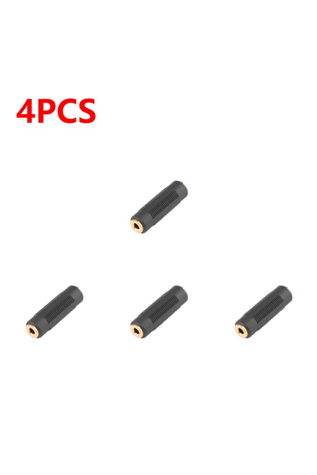 4PCS 3.5 Mm Female To 3.5mm Female Jack Stereo Connector Coupler Adapter Audio Extension Cable for M