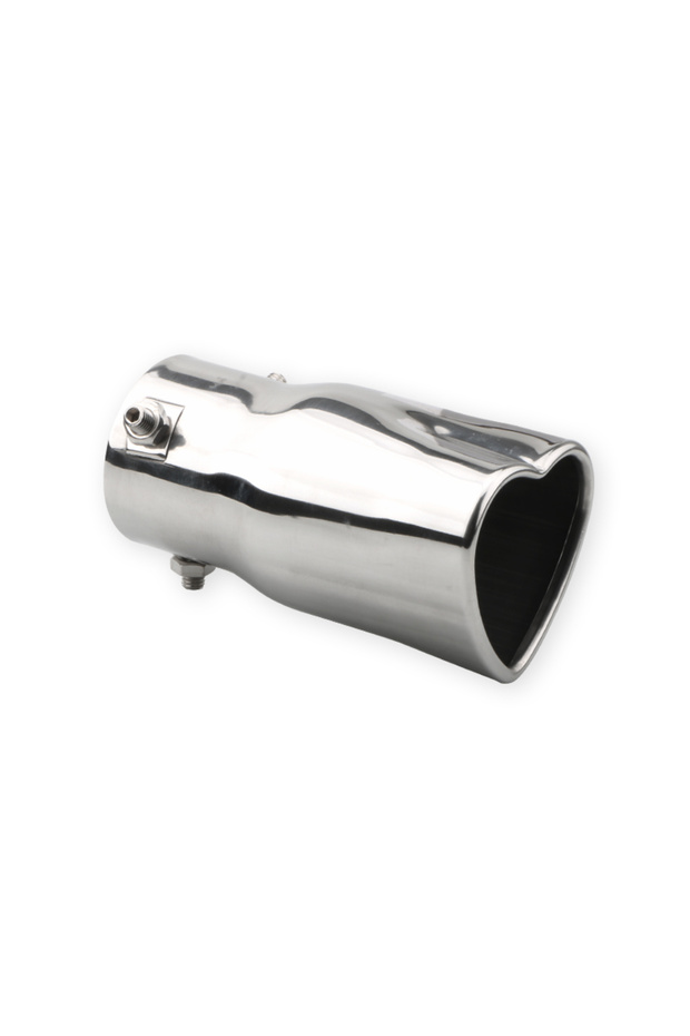Silver straight Car Parts New Design Heart Shape Style Car Accessories 2.5 Inch Stainless Steel Silv